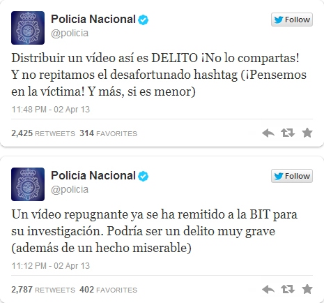 Tweets Polica Nacional