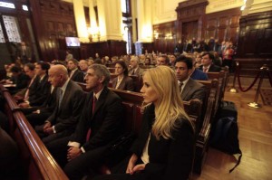 María Belén Rodríguez en mayo pasado, durante una de las audiencias de la Corte. Foto: Archivo 